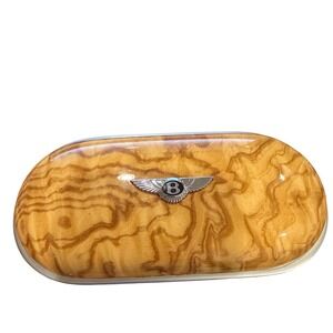 2016 Bentley Continental GTCSpeedOEM Burled Wood Sunglasses Case Silver Winged B